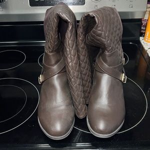 Wide Calf Brown Ridding Boots
